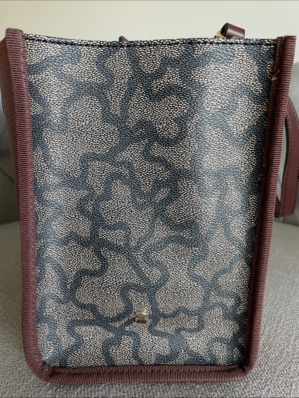 TOUS Brown and Cream Logo Leather Tote Bag - Picture 4 of 11